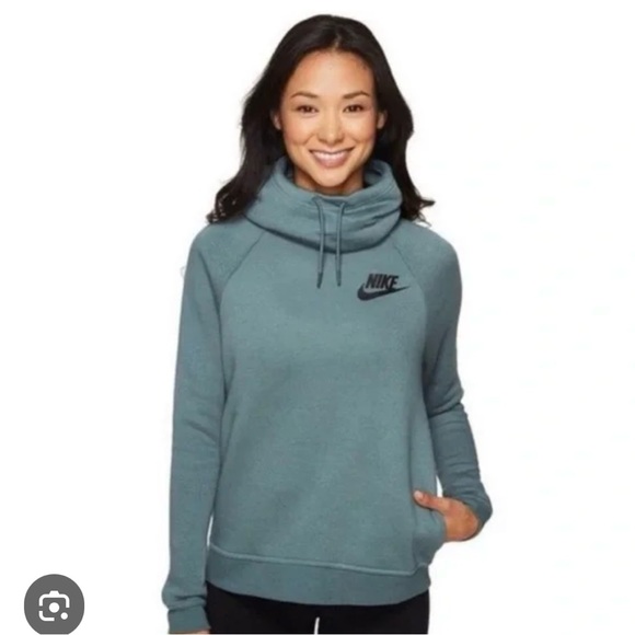 Nike Tops - Nike Sage Green Funnel Hoodie Small